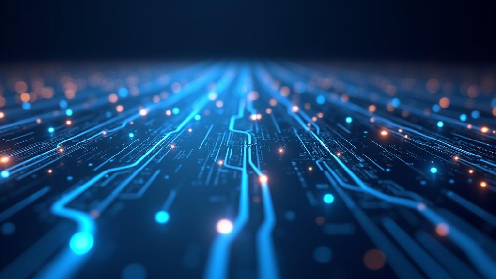 Digital agreement document with neon lines symbolizing connectivity and clarity, set against a dark, futuristic background.